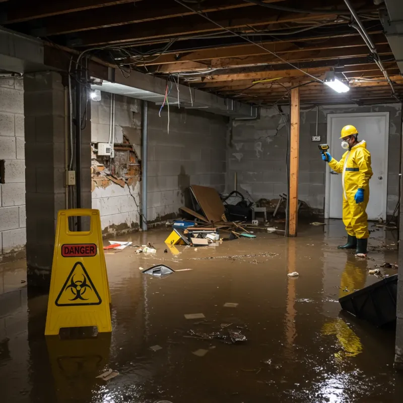 Flooded Basement Electrical Hazard in Dundee, OR Property