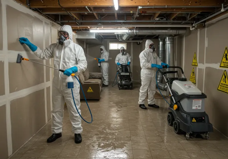 Basement Moisture Removal and Structural Drying process in Dundee, OR